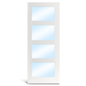 Ușă franceză din sticlă amorsată MDF cu 4 lite