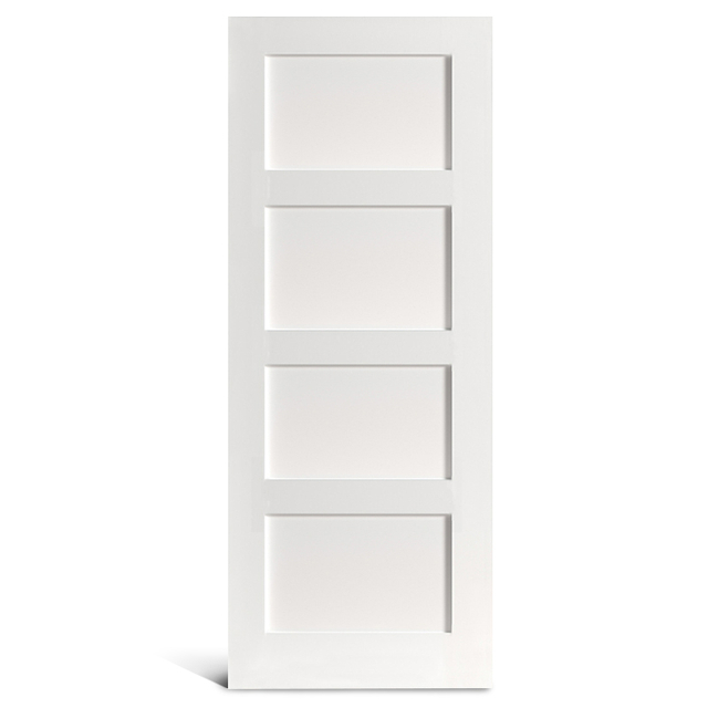 Ușă Shaker cu 4 panouri plate amorsate