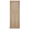 3 panouri plate verticale cu ușă Shaker pătrată din stejar
