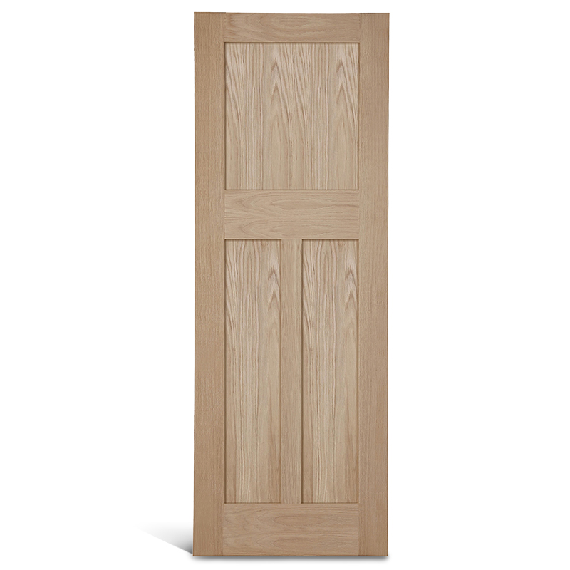 3 panouri plate verticale cu ușă Shaker pătrată din stejar