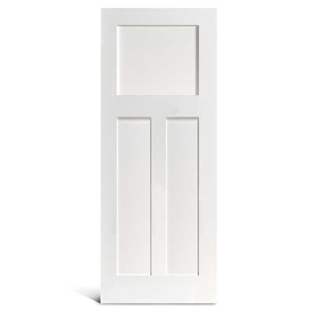 Ușă Shaker cu 3 panouri plate amorsate