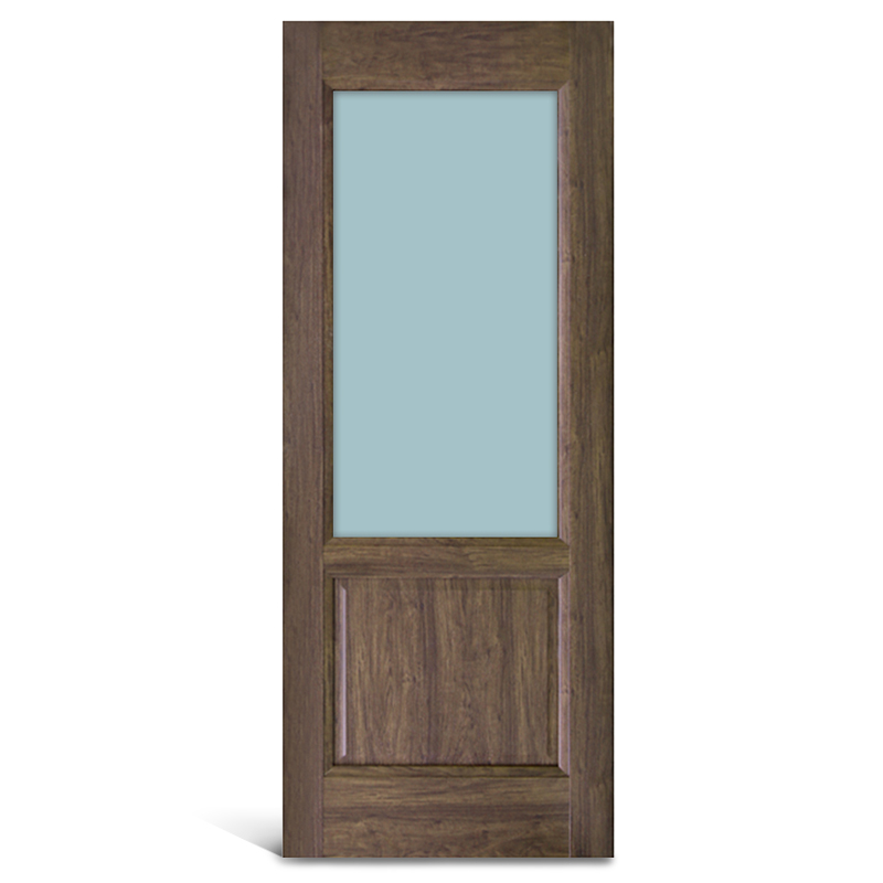 Ușă cu panou PVC din sticlă cu 2 panouri