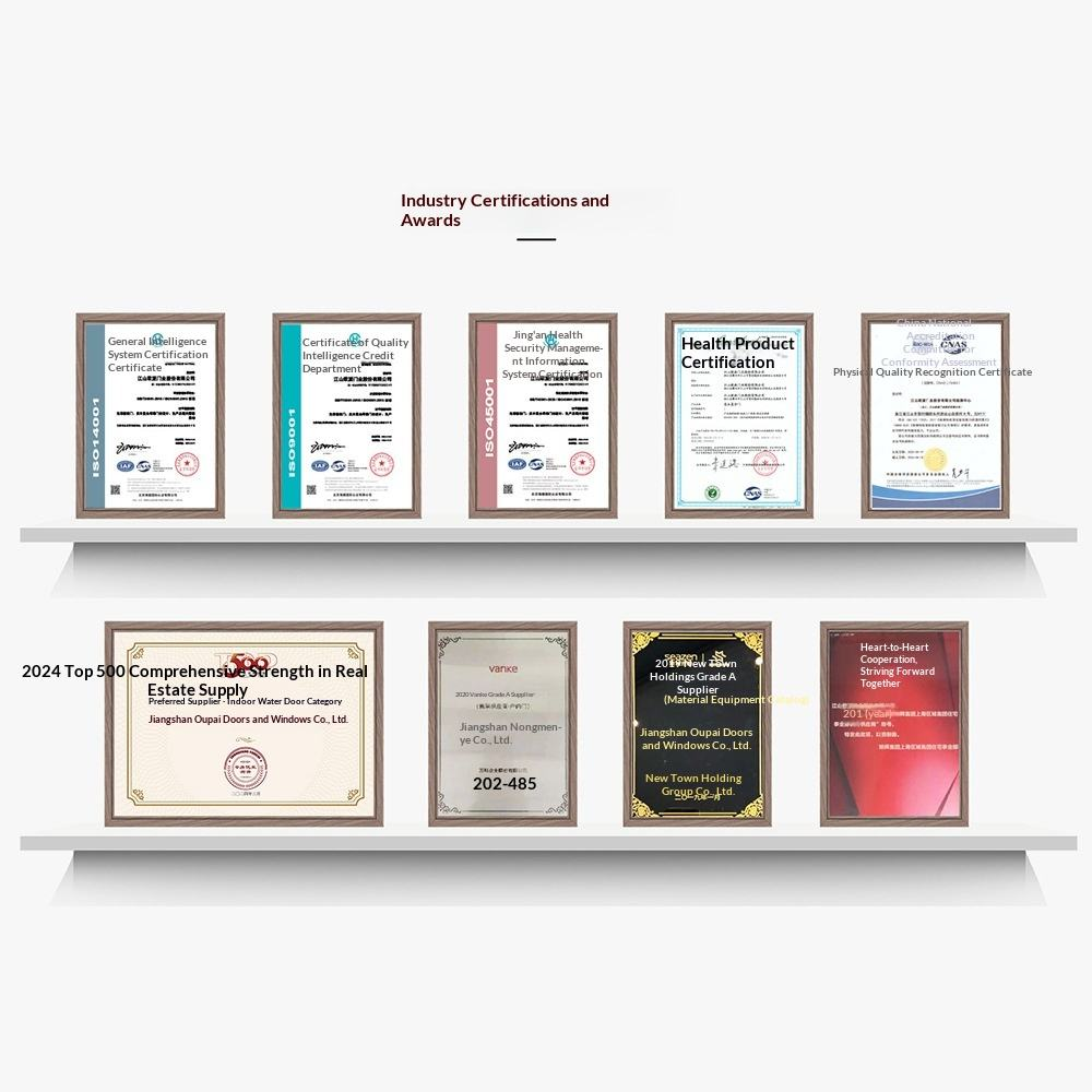 Oupai PVC Ușă din lemn MDF Certificat CE Saso GOST-R