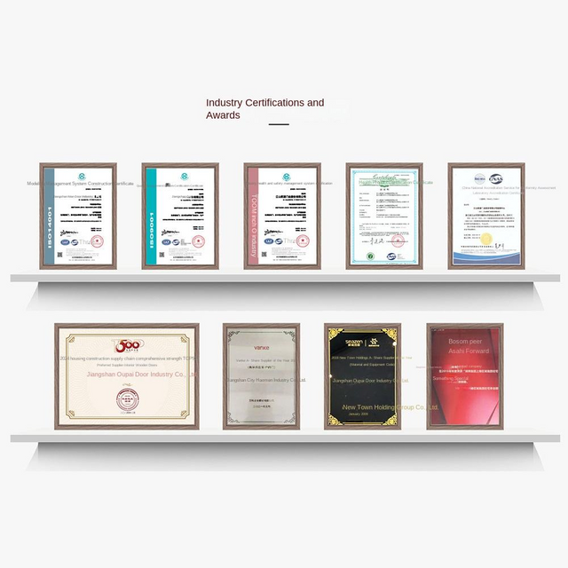 Oupai PVC WPC Ușă impermeabilă Certificat CE Saso