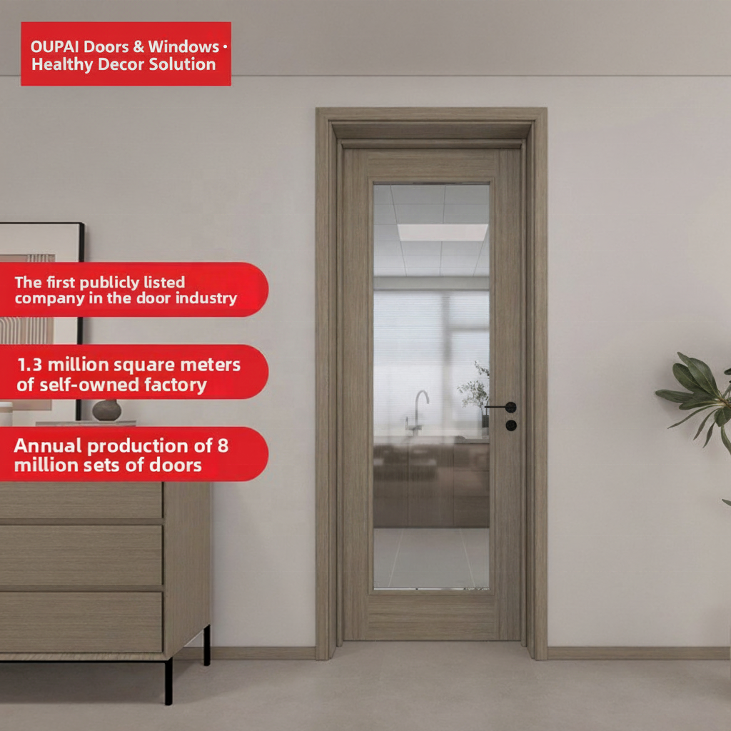Oupai PVC Ușă din lemn MDF Certificat CE Saso GOST-R